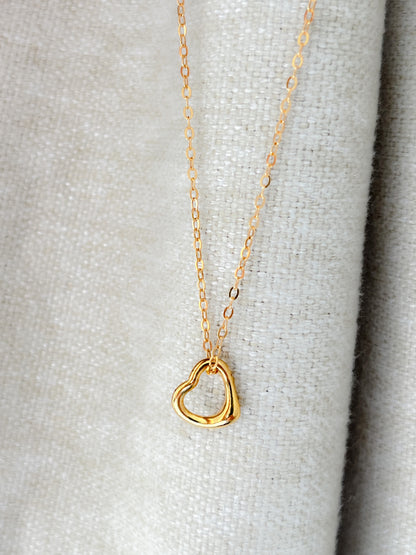 Gold Vermeil Free Spirit Molten Heart Necklace - Myleti Jewellery