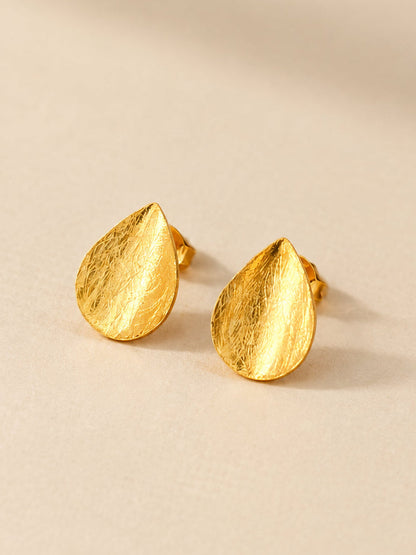 Gold Vermeil Organic Teardrop Stud Earrings