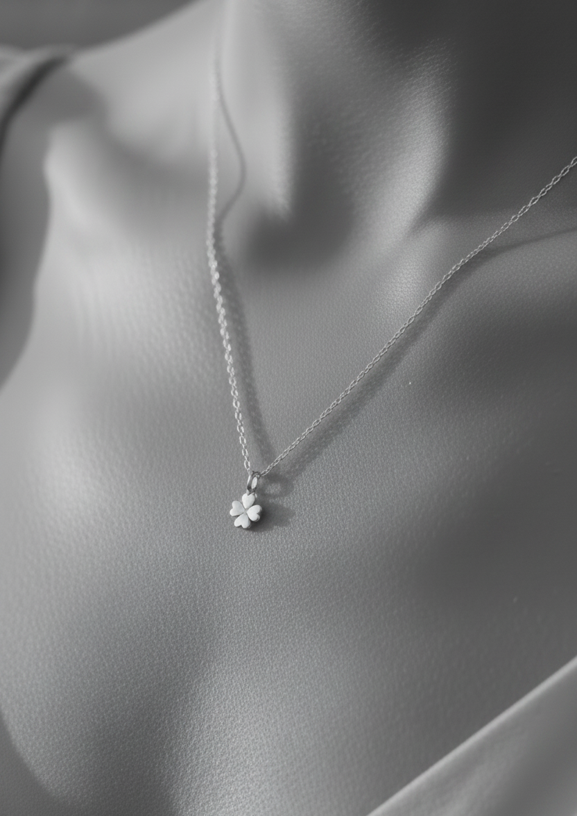 Sterling Silver Four Leaf Clover Mini Necklace - Myleti Jewellery