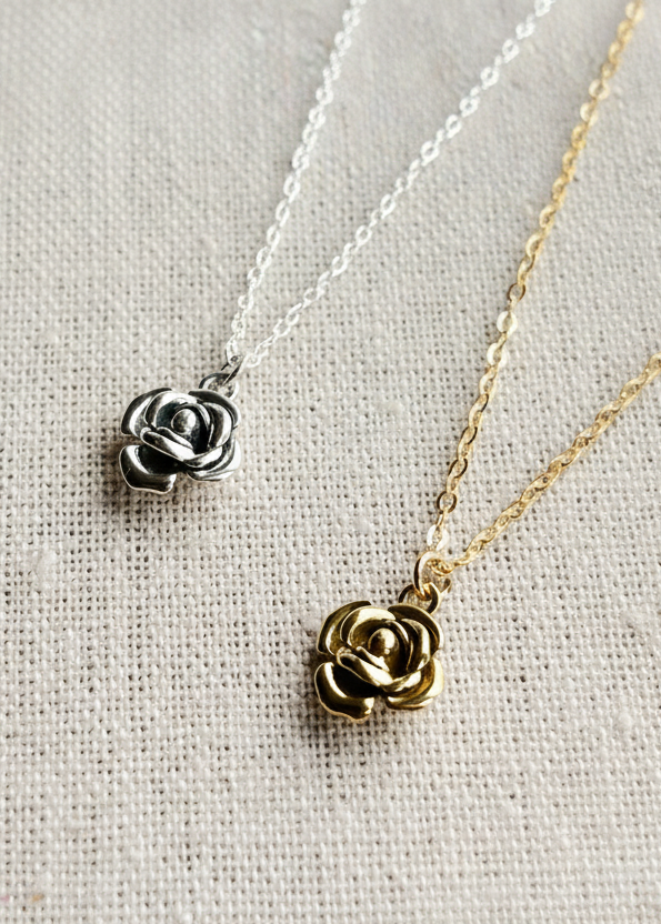 Sterling Silver Wild Rose Necklace - Myleti Jewellery