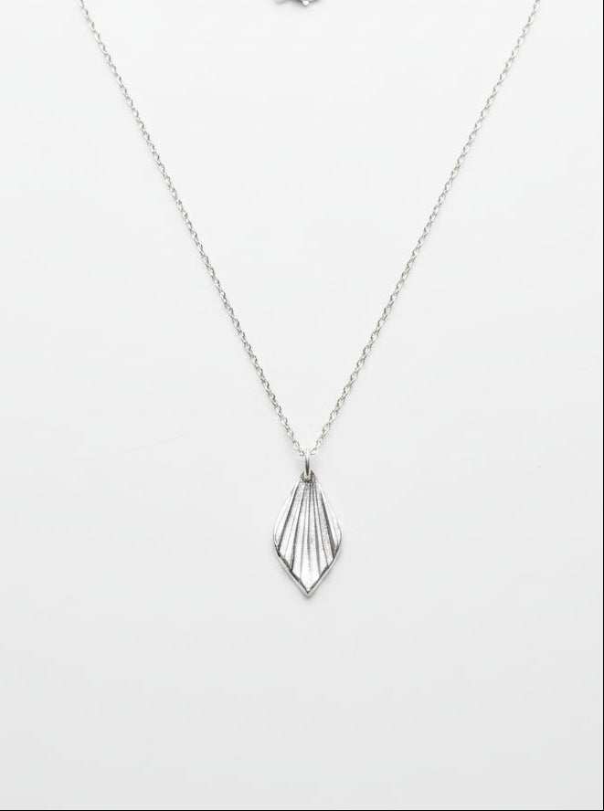 Sterling Silver Art Deco Petal Necklace