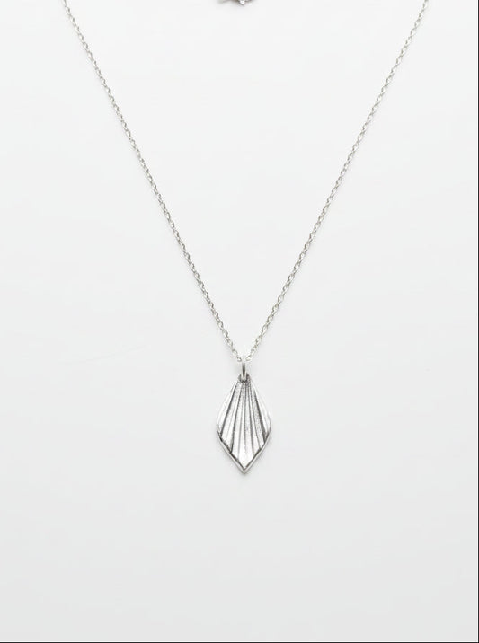 Sterling Silver Art Deco Petal Necklace