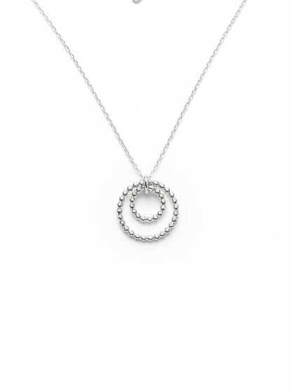 Sterling Silver Double Hoop Necklace