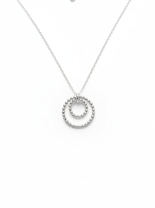 Sterling Silver Double Hoop Necklace