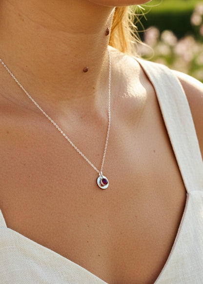 Sterling Silver Gemstone Necklace