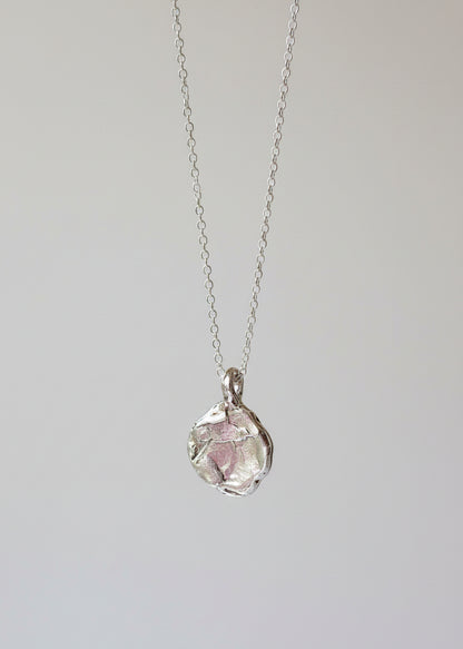 Large Sterling Silver Sakura Blossom Necklace