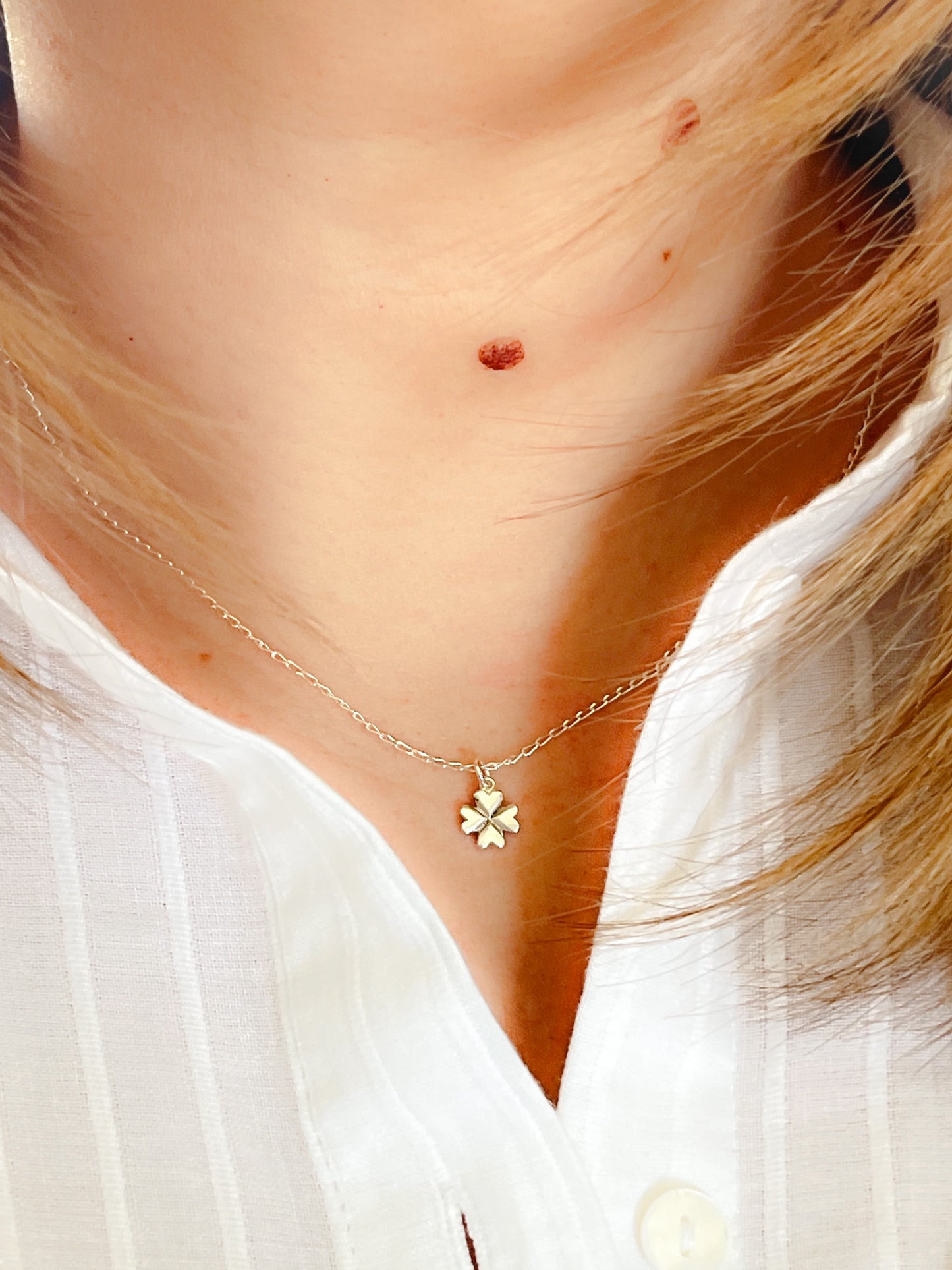 Sterling Silver Four Leaf Clover Mini Necklace - Myleti Jewellery