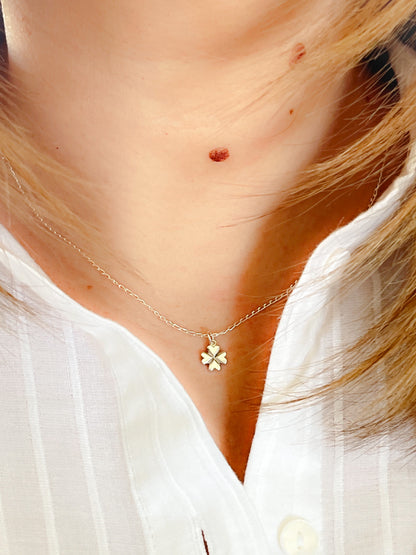 Sterling Silver Four Leaf Clover Mini Necklace - Myleti Jewellery