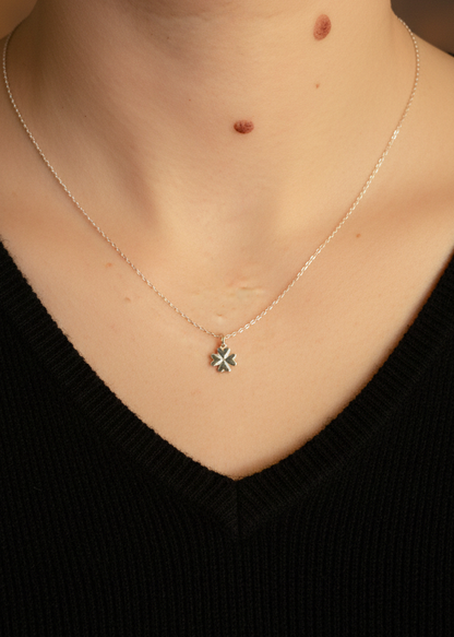Sterling Silver Four Leaf Clover Mini Necklace