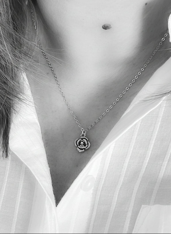 Sterling Silver Wild Rose Necklace - Myleti Jewellery
