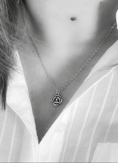 Sterling Silver Wild Rose Necklace - Myleti Jewellery