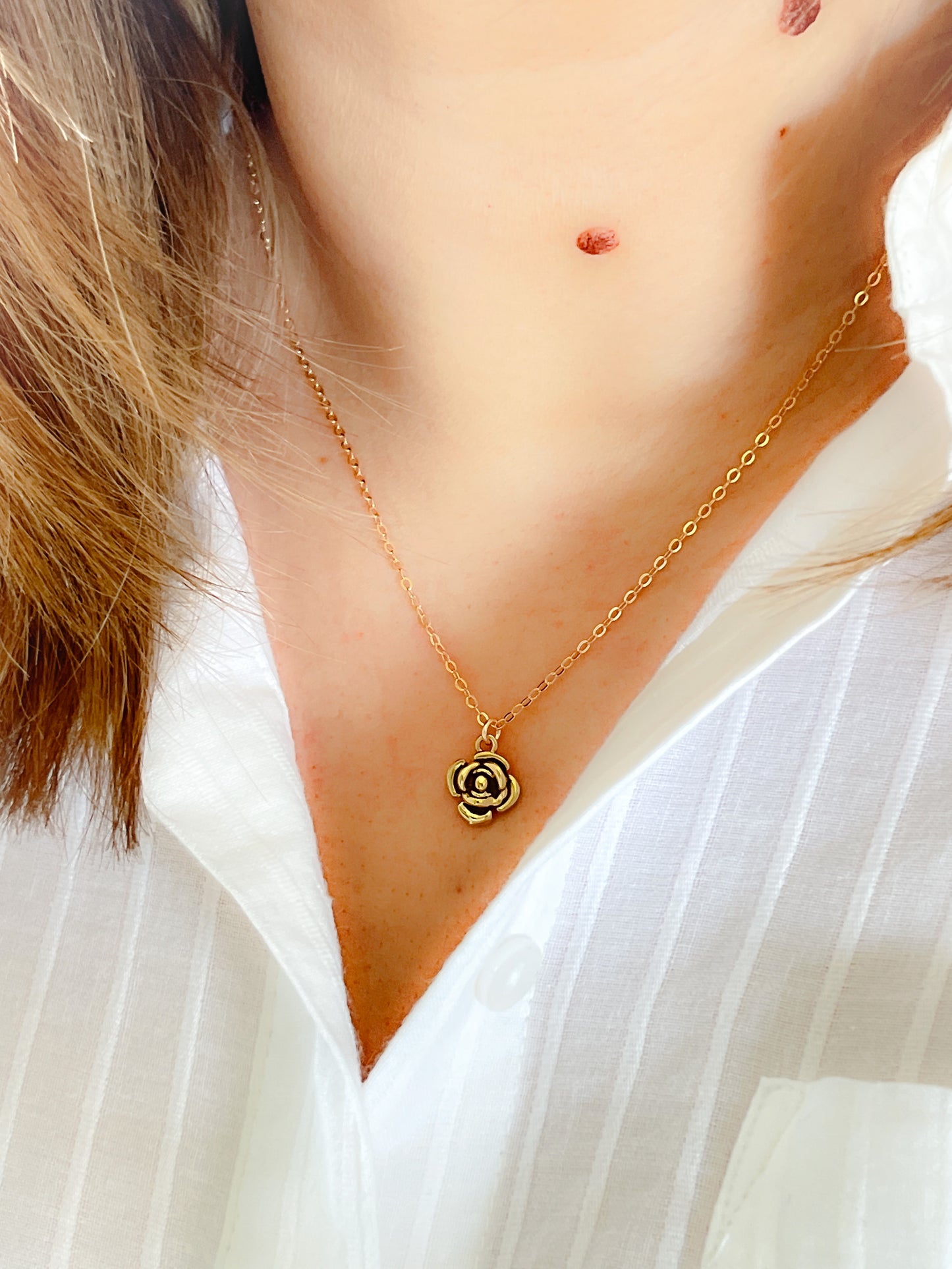 Gold Wild Rose Necklace - Myleti Jewellery