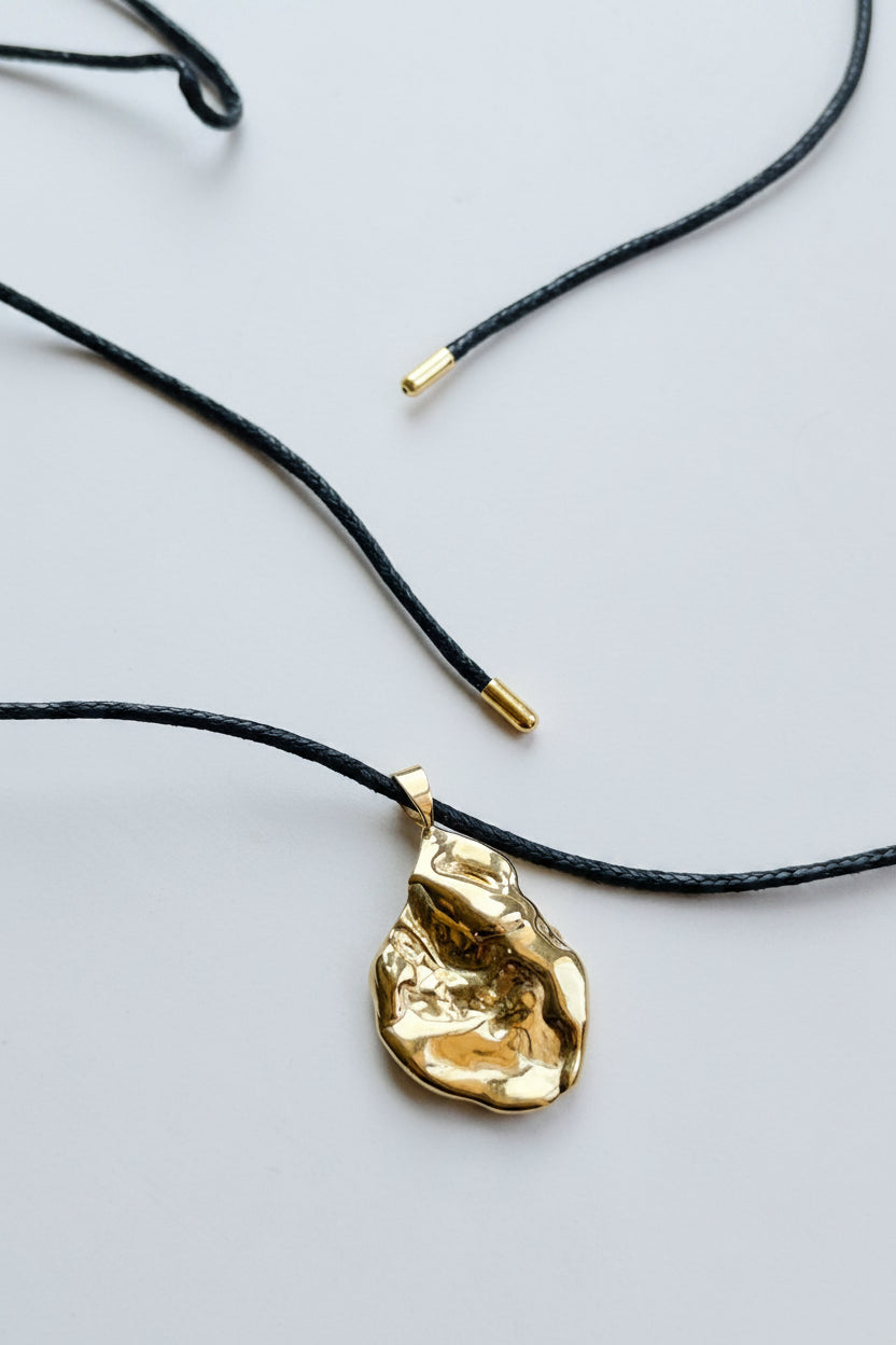 Gold Molten Strength Cord Necklace - Myleti Jewellery