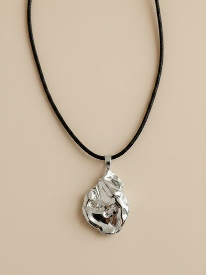 Sterling Silver Molten Strength Cord Necklace