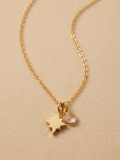 Sterling Silver & Gold Vermeil Guiding North Star Charm Pendant