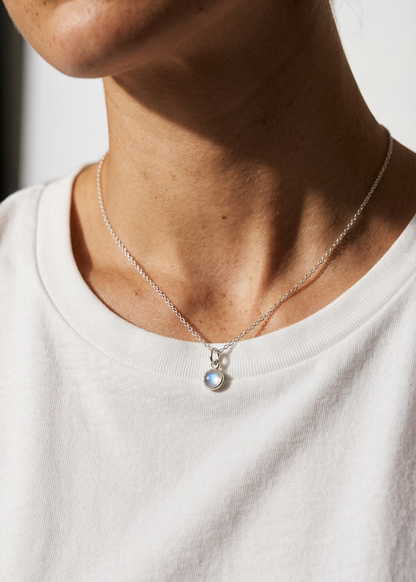 Sterling Silver & Gold Vermeil Moonstone Charm
