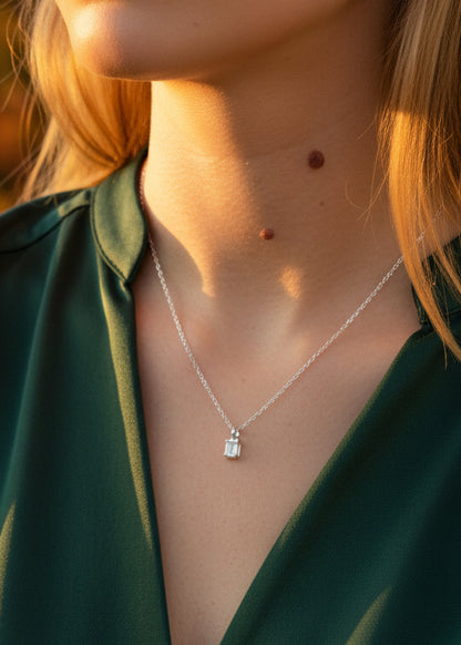 Sterling Silver & Gold Vermeil October Birthstone Necklace