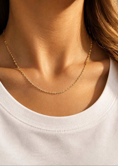 Silver & Gold Fine Chain Necklace