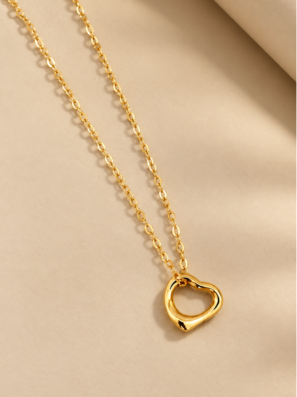 Gold Vermeil Free Spirit Molten Heart Necklace - Myleti Jewellery