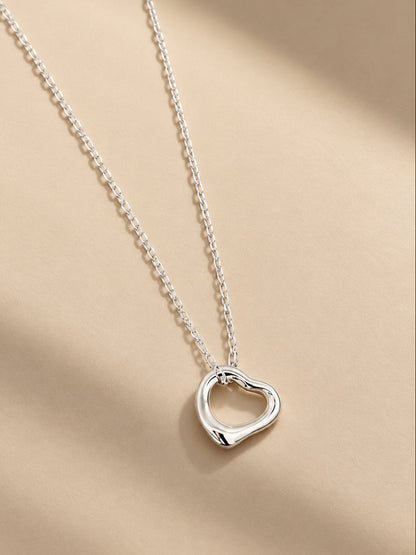 Silver Free Spirit Molten Heart Necklace - Myleti Jewellery
