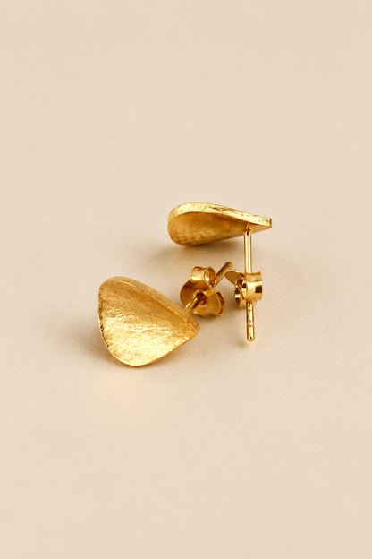 Gold Vermeil Organic Teardrop Stud Earrings