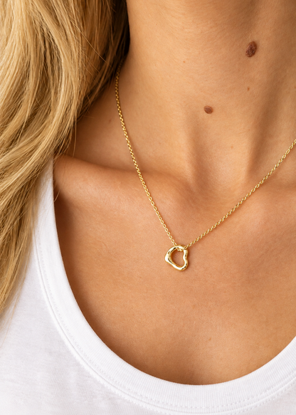 Gold Vermeil Free Spirit Molten Heart Necklace