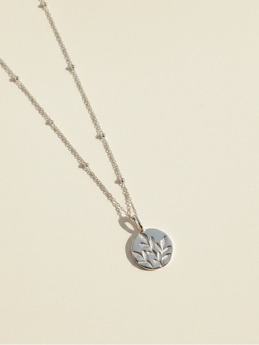 Sterling Silver Bloom Coin Affirmation Necklace - Myleti Jewellery