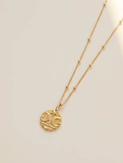 Gold Vermeil Warrior Coin Affirmation Necklace - Myleti Jewellery