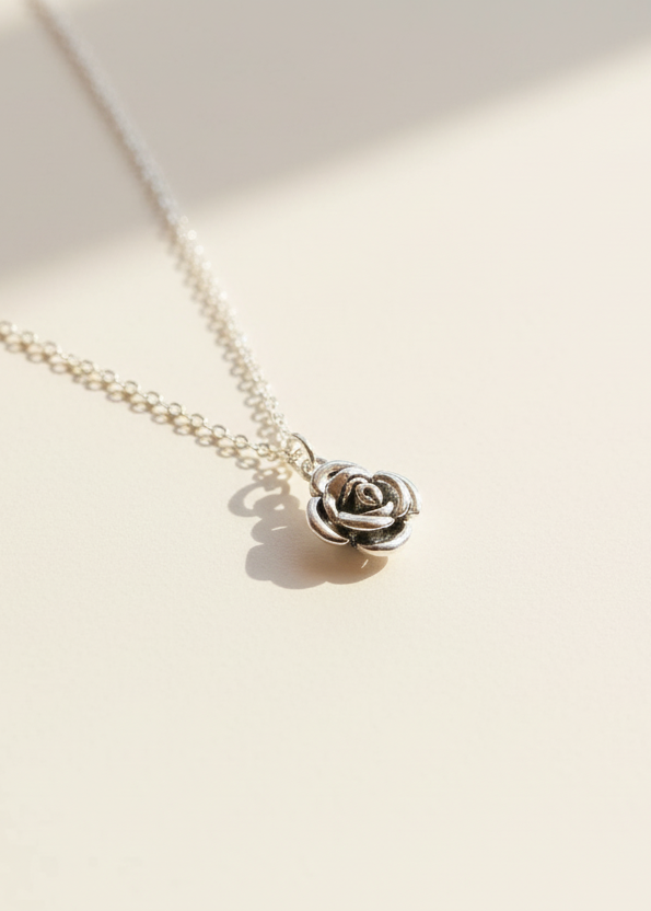 Sterling Silver Wild Rose Necklace - Myleti Jewellery