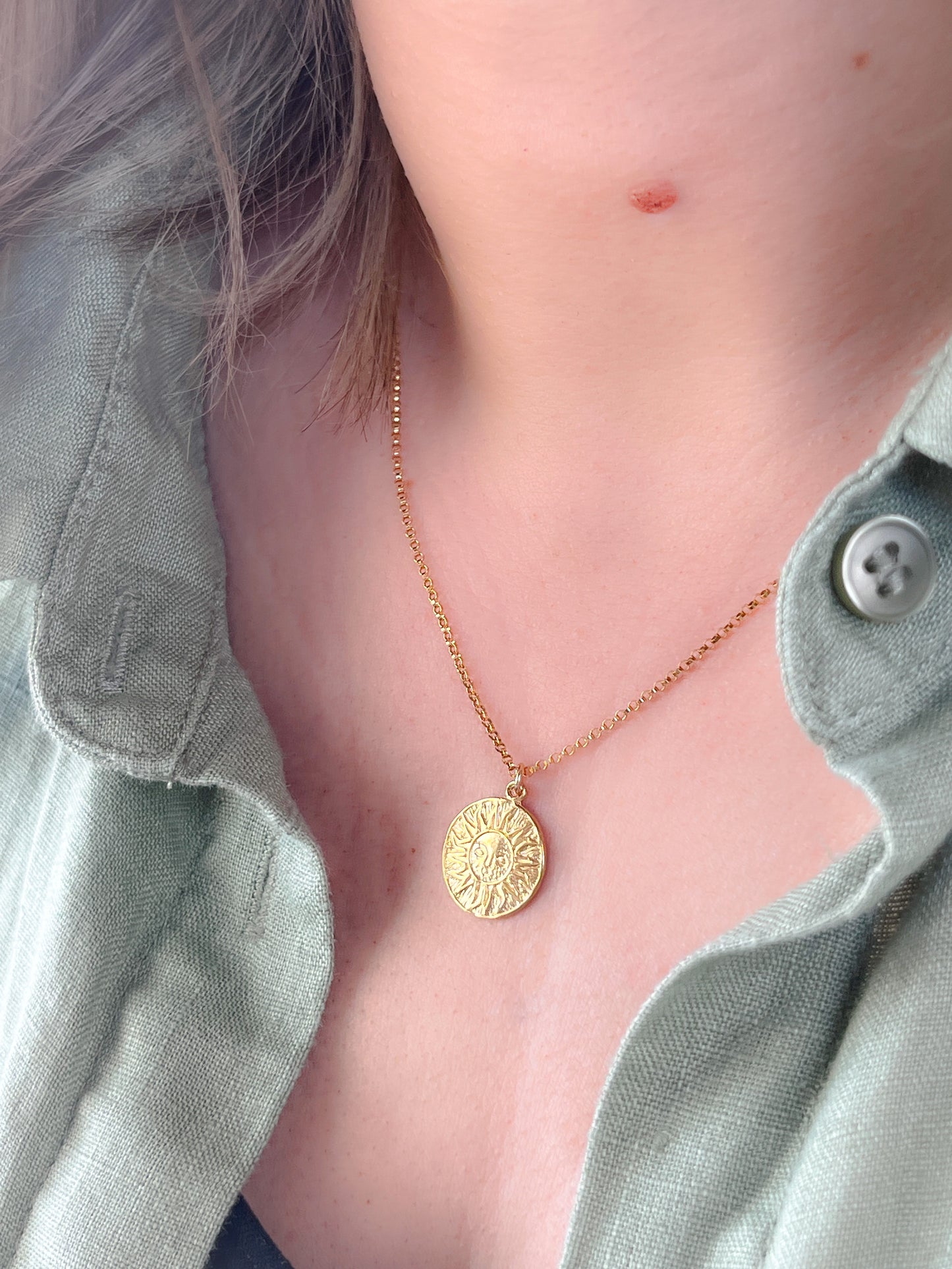 Gold Vermeil Sun Energy Necklace