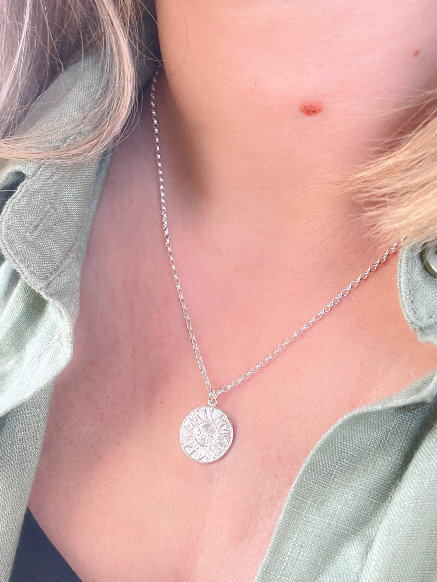 Sterling Silver Sun Energy Necklace