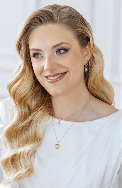 Sterling Silver & Gold Vermeil Organic Textured Heart Pendant Necklace - Myleti Jewellery