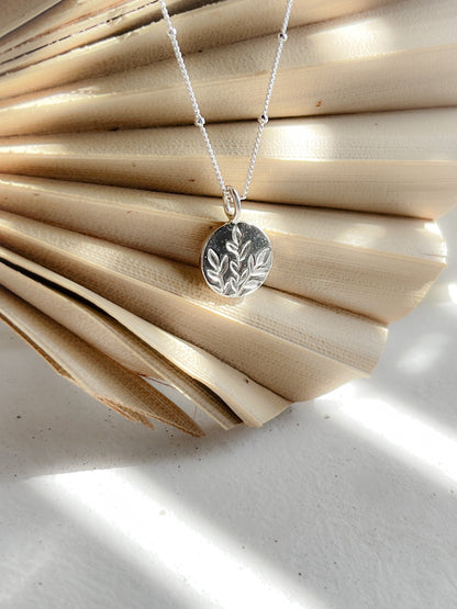 Sterling Silver & Gold Vermeil Bloom Coin Affirmation Necklace - Myleti Jewellery