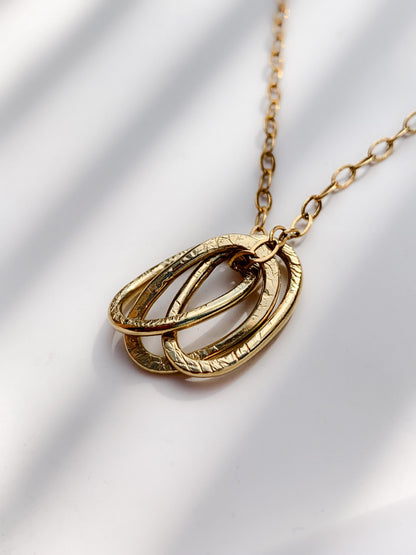 Eco Sterling Silver and Gold Vermeil Serenity Love Links Necklace - Myleti Jewellery